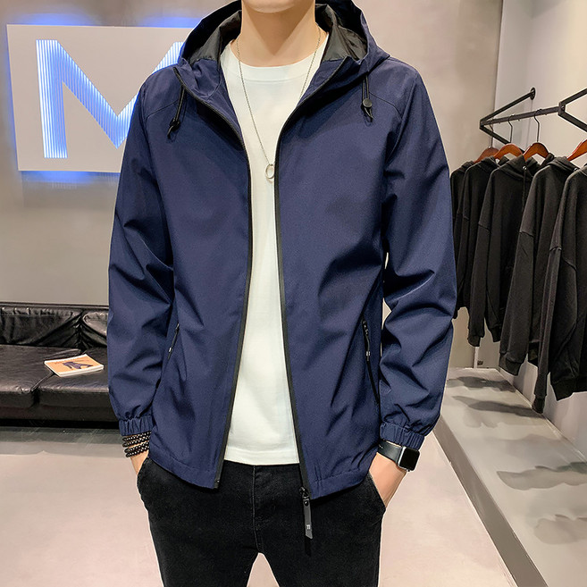 Starbean 男士休閒日常拼色防風外套