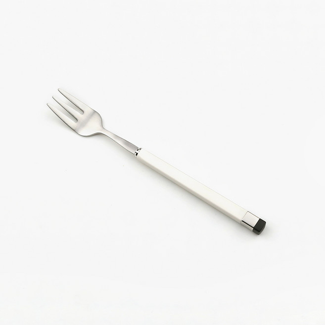 보겐 스퀘어 투톤 커트러리 티포크, 화이트 + 실버, 1개