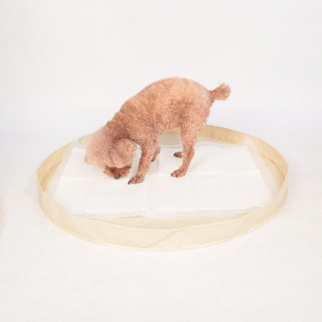 딩동펫 강아지 샘방지 방수 배변 매트, 베이지, 1개