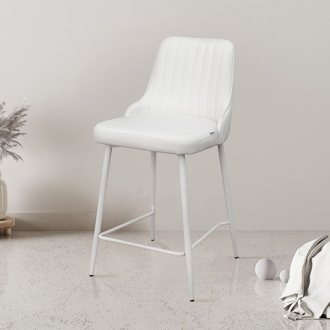 가구느낌 시엘 바체어, 화이트/화이트, 2개