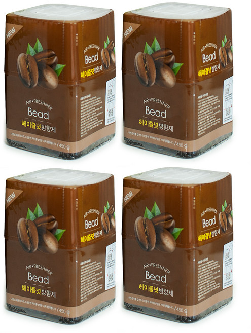 AIRFRESHNER BEAD 헤이즐넛 방향제 본품, 450g, 4개, 헤이즐넛향