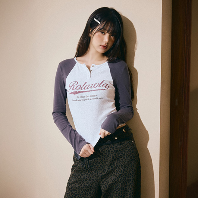 rolarola 女款 VINTAGE LOGO 拉格蘭 T-SHIRT