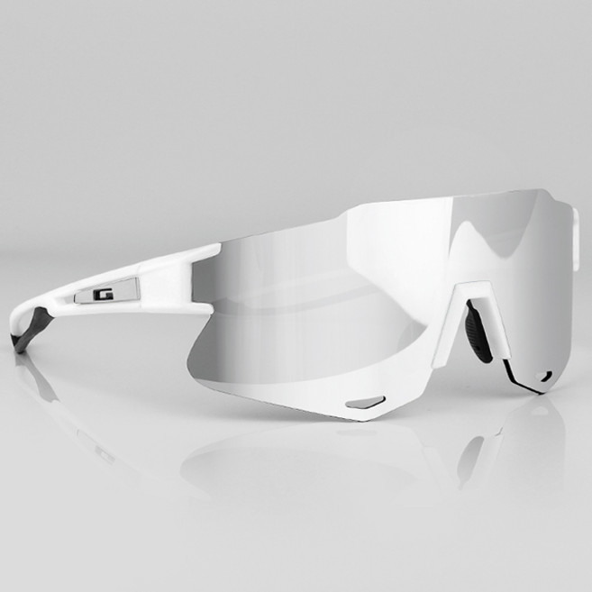 가빈 스타일호른 스포츠 선글라스 G104 + 도수클립 세트, T934 화이트 실버변색렌즈, 1개