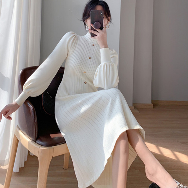 Poplar &amp; C Melant 針織連衣裙, 象牙白