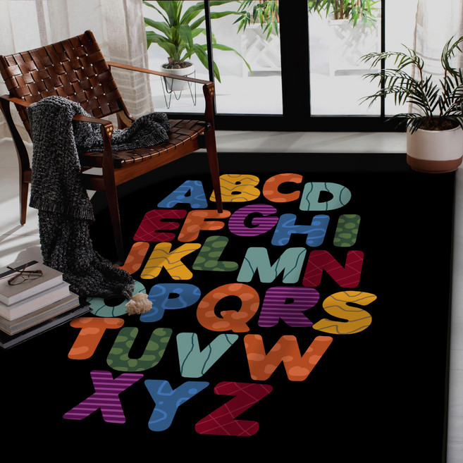 이정데코 팝 ABC 플레이 알파벳 먼지없는 물세탁 사계절 러그