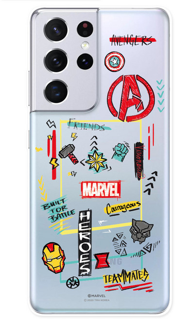 AVENGERS 復仇者聯盟 Coquad Hub Grip 漫威圖案透明手機殼