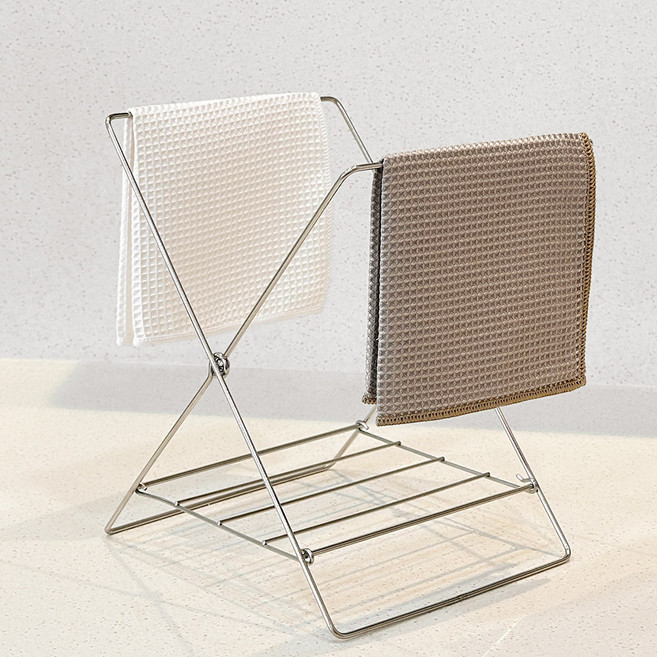 모나코올리브 드라이 스텐드 엑스 접이식 미니 건조대, 실버