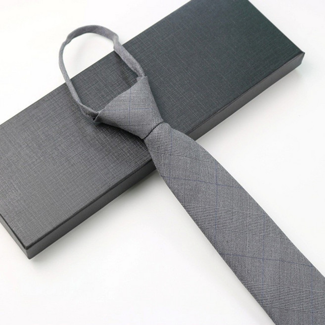 아모르담 글렌 체크 자동 넥타이 7cm