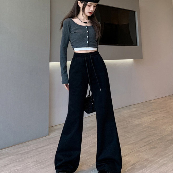 피어니스트 여성용 부츠컷 스웨트 밴딩 팬츠