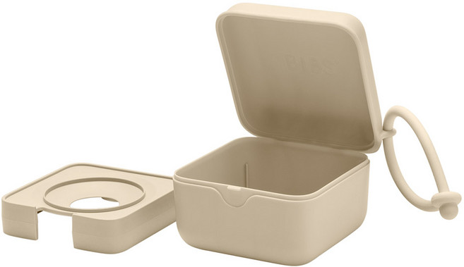 BIBS 유아용 패시 포드 공갈젖꼭지 보관 케이스, 1개, 바닐라