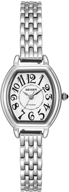 가이거 여성용 메탈시계 GE1233WS + 가죽밴드 세트