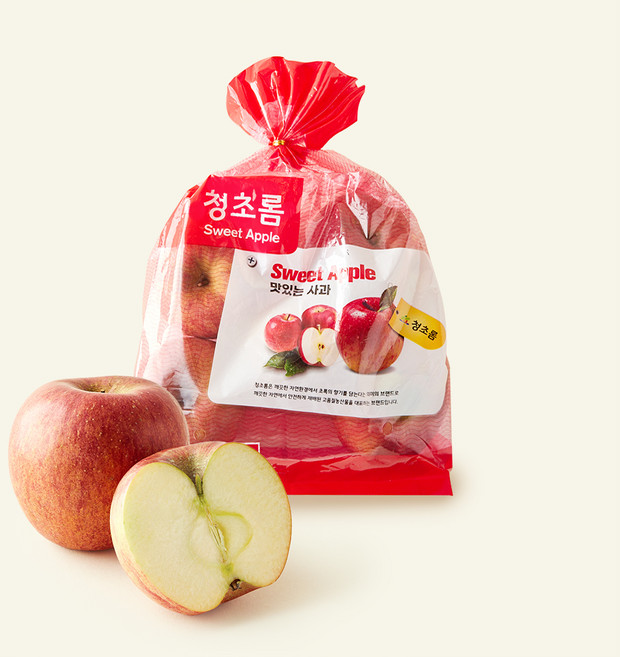 청초롬 고랭지 사과 중과 3~8입, 1개, 1.3kg