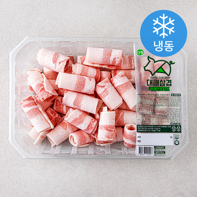 다향 국내산 대패 삼겹살 (냉동), 800g, 1개