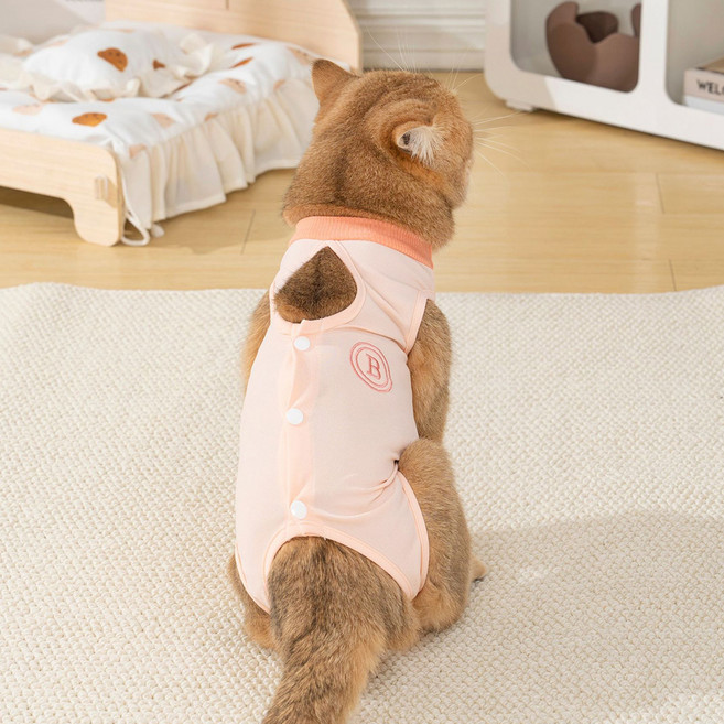 파스텔펫 반려동물 컬러 소프트 중성화복, 핑크, 1개