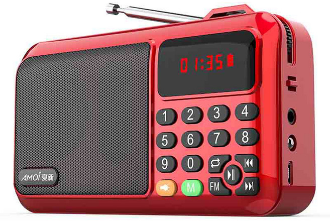 AMOi 夏新 多媒體便攜音響 附台灣製電池, Z11, 紅色