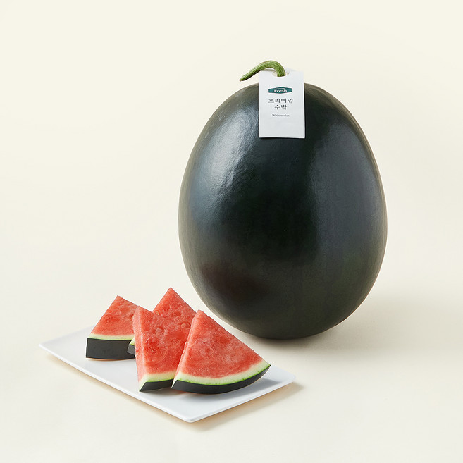 프리미엄 씨적은 SWT 흑수박, 1개, 8kg 이상
