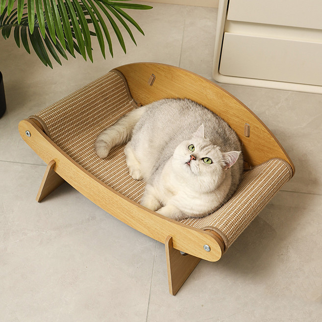 칠시 고양이 컴포트 침대 스크래쳐, 1개, 혼합색상