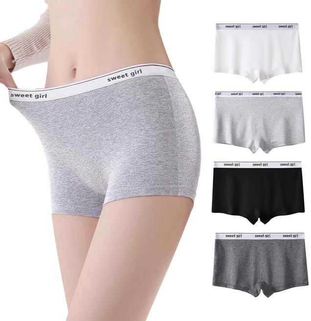 2Estar 女性鬆緊帶四角內褲4件組, 混合色