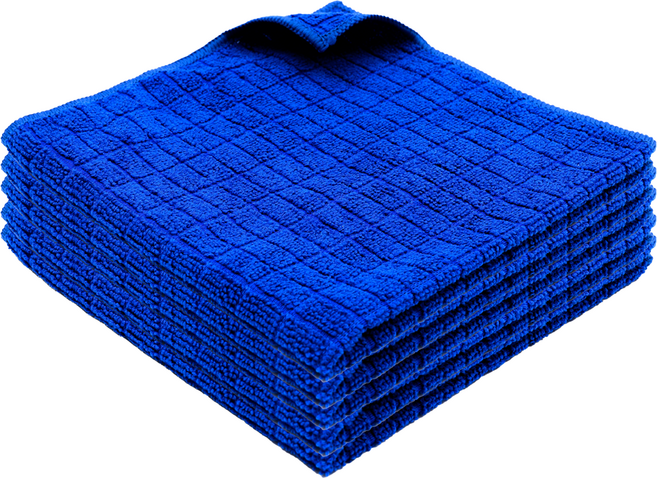 청소해결사 다목적 초극세사 경편 바둑 손걸레 40 x 40 cm, 5개, 다크블루