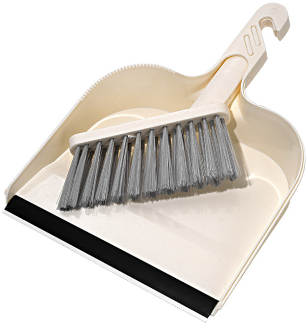 생활공식 가정용 테이블 빗자루 + 쓰레받기, 1세트, 화이트