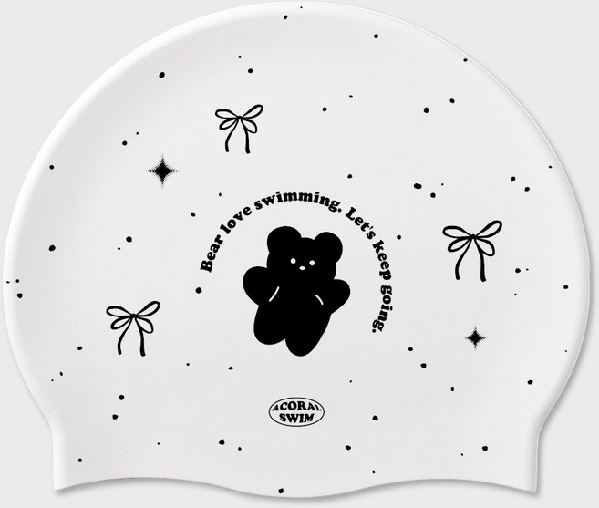 어코랄 실리콘 제작 수영모, 쿠앤크베어, 1개
