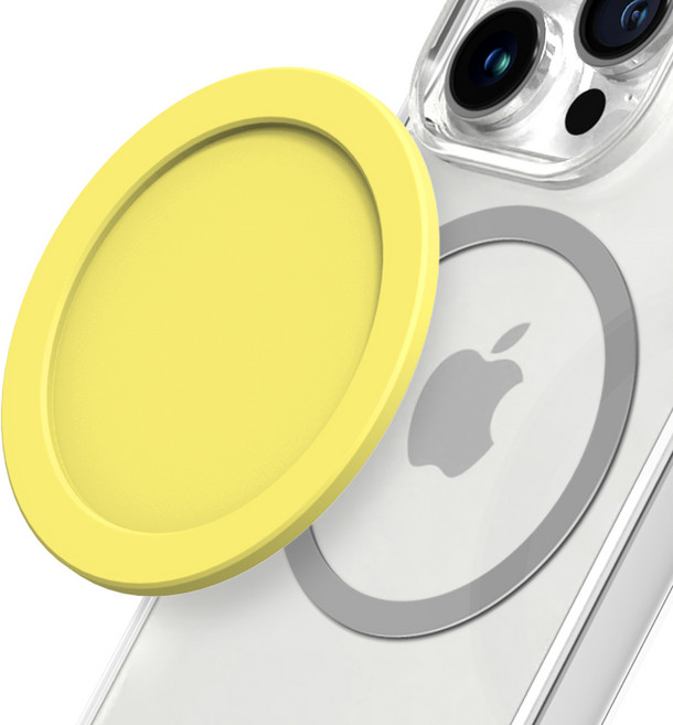 엑씨 전기종 탈부착 페인트 무광 맥세이프 호환 자석 디스크, 1개, 옐로우