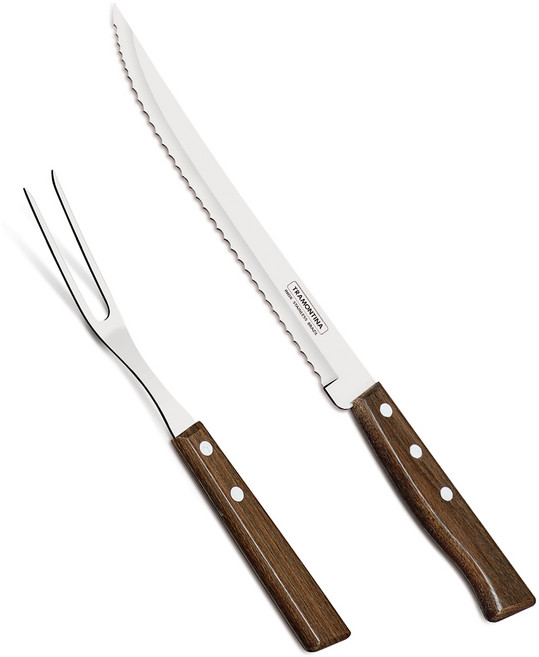 트라몬티나 카빙용 커트러리 세트 22218 + 22231, 혼합색상, 나이프 + 포크