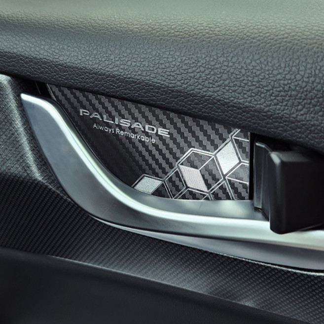 CAIMAN 시즌 2 메탈 도어캐치 플레이트, PALISADE, 3D카본블랙