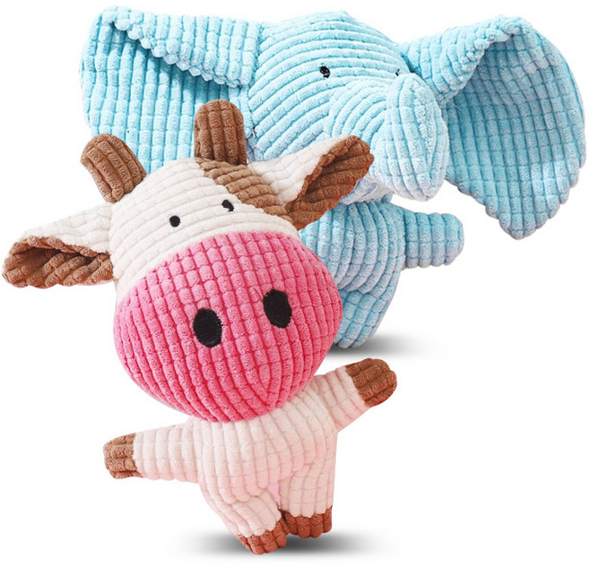 딩동펫 반려동물 베프인형 2종 세트, 젖소 + 코끼리, 1세트