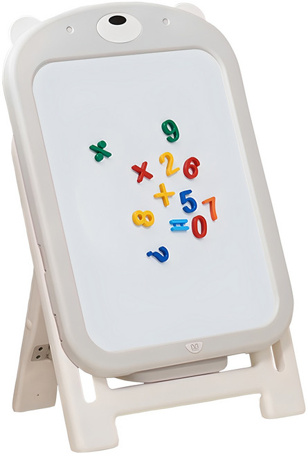 BeneBene Hello Bear 幼兒磁性畫板組 (含數字磁鐵、板擦、防滑墊), 1組, 灰色