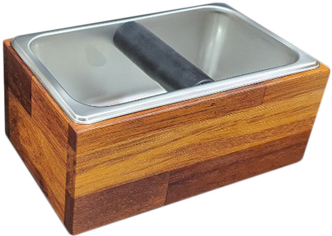 프랜드커피 대형 넉박스 스텐 내피 + 우드 외피 세트, 멀바우, 1세트