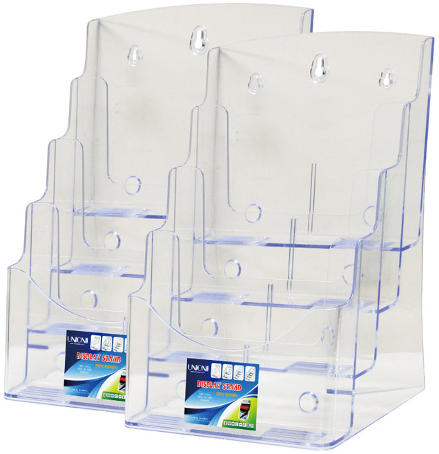 유니온플러스 DG A5 브로슈어 4단꽂이 CR15804 166 x 254 x 161 mm, 2개