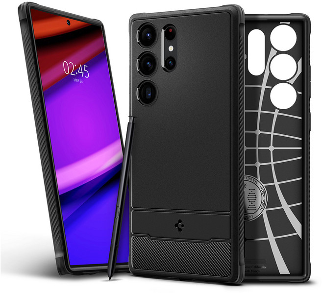 슈피겐 카본 패턴 러기드아머 휴대폰 케이스 ACS05613