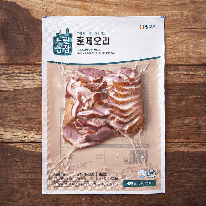 정다운 느린 농장 훈제오리, 400g, 1개