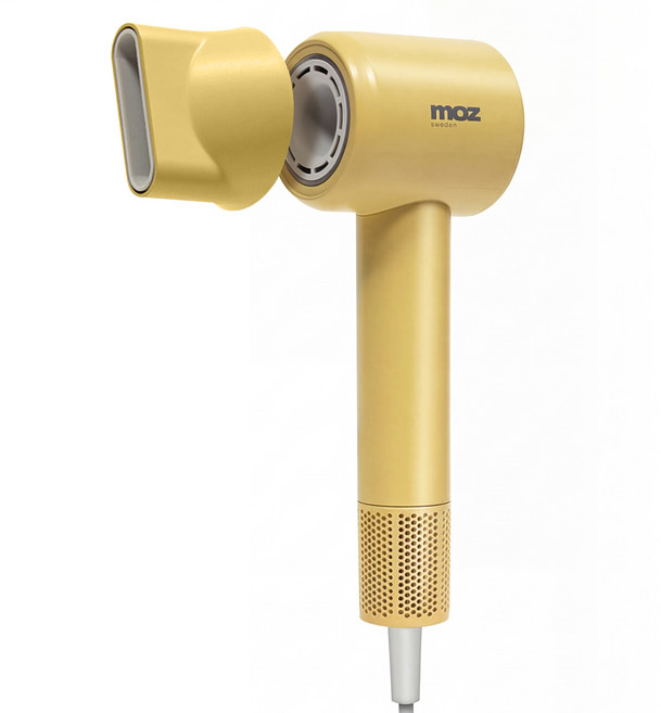 moz 瑞典駝鹿 瑞典 BLDC 氣流吹風機 1600W, 芥末黃, AIR JET MHD-110K