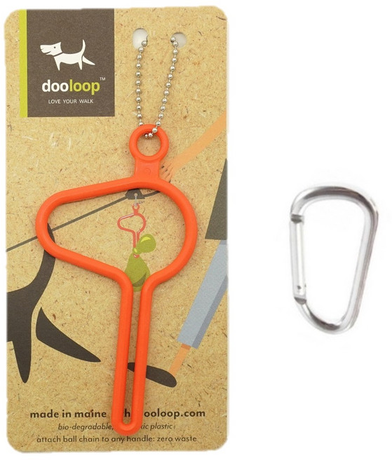 올네이쳐 반려동물 풉키링 + 카라비너 세트, 랍스터레드, 1세트