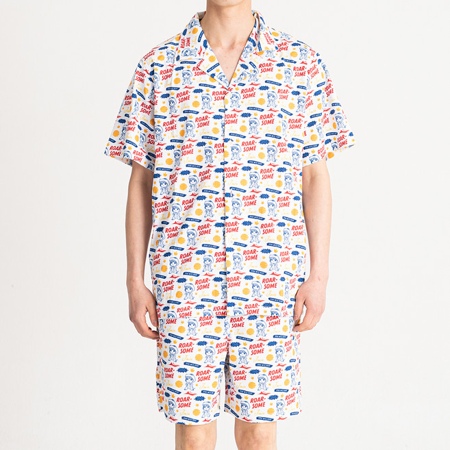 男款BTS聯名印花圖案睡衣套裝 RM