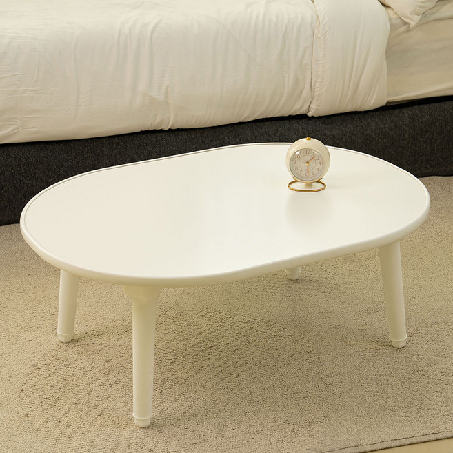 한일 논슬립 테이블 + 티코스터 세트, 소프트 화이트(테이블)