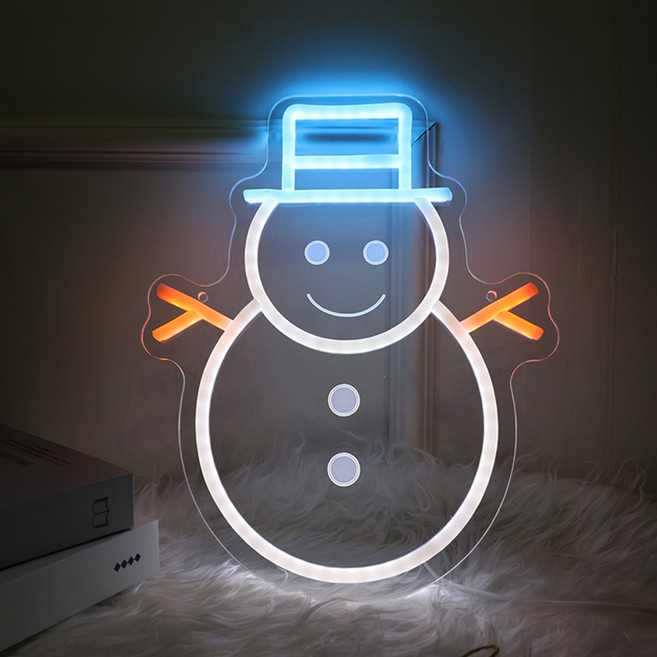 21C Trend LED 可愛雪人壓克力霓虹燈