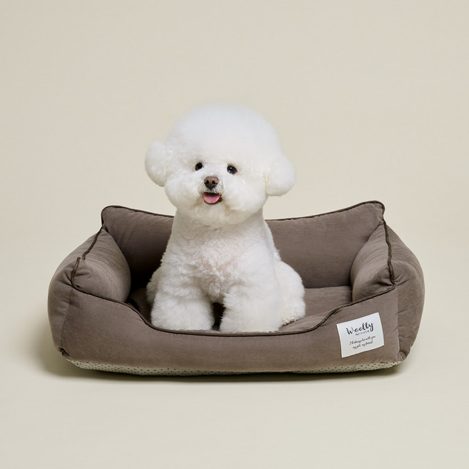 울리 반려동물 베이직 사각방석, 모카, 1개