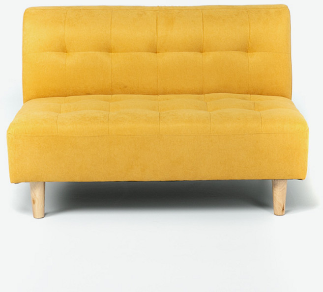 에보니아 112 2인용 소파의자 패브릭, 옐로우