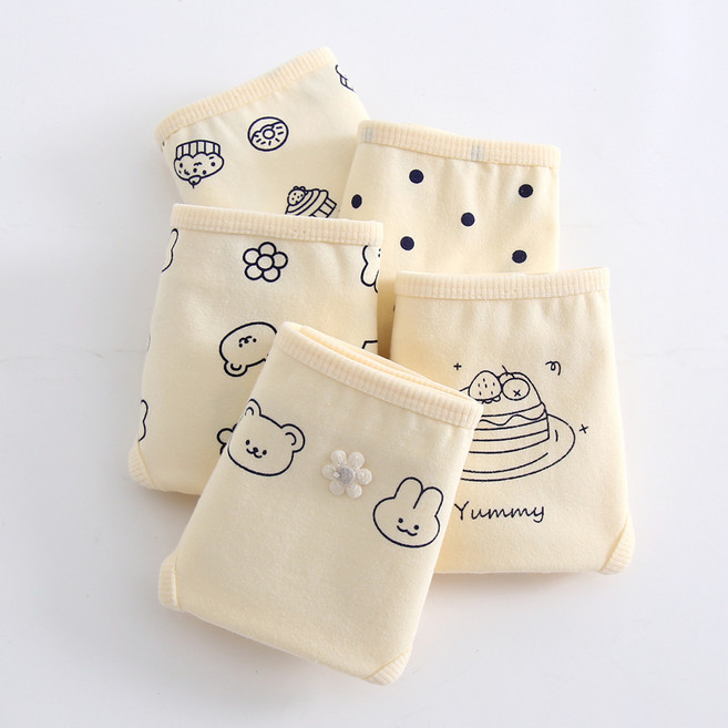 주니데이 여성용 학생 팬티 베이킹테디 5종 세트