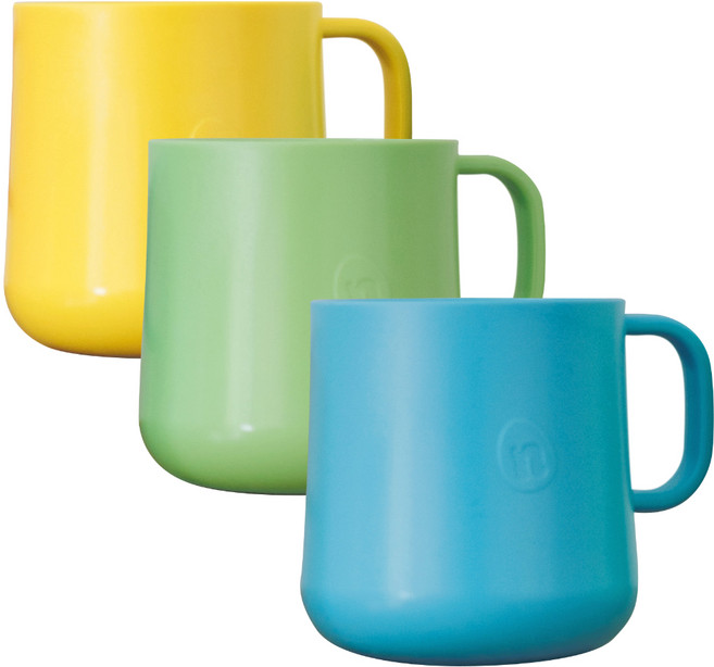 네스틱 유아컵 3p 세트, 레몬 + 올리브그린 + 스카이블루, 1세트, 200ml