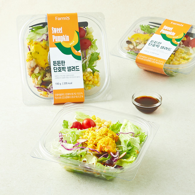 팜에이트 든든한 단호박 샐러드, 190g, 3개