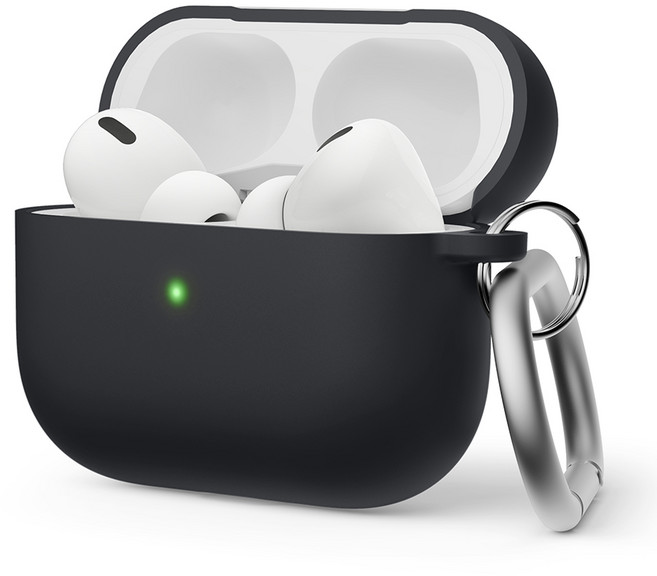 엘라고 리퀴드 하이브리드 행 케이스, 에어팟 프로2, 블랙, 1개