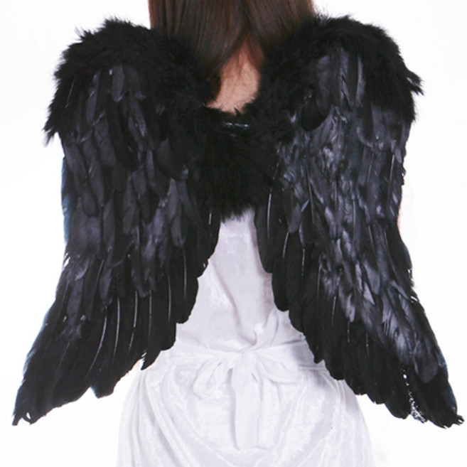파티공구 큐티 천사 날개, 블랙, 1개