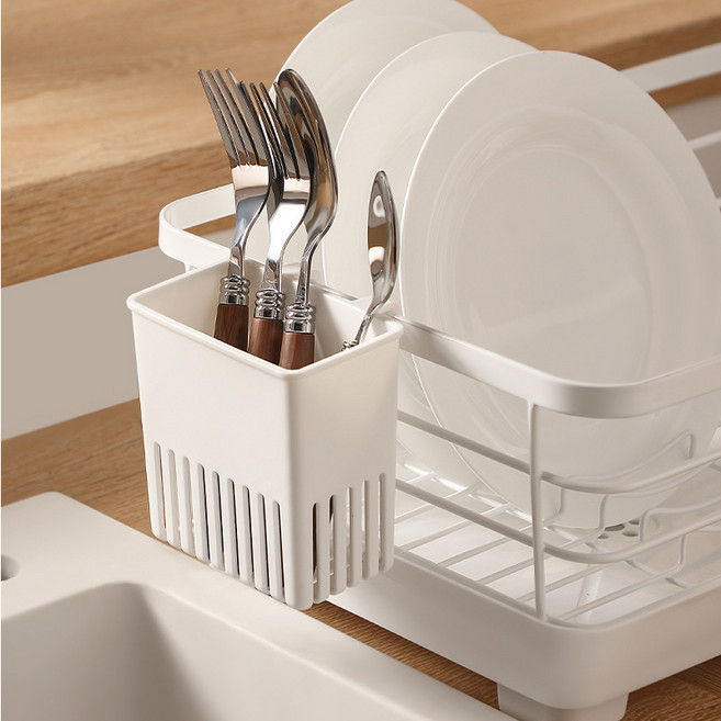 몬드스팟 식기건조대 사이드 수저통 호환형 컵홀더 물빠짐 RB20751, 화이트B, 1개