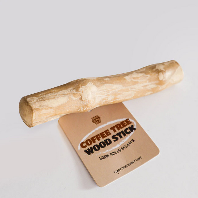 딩동펫 커피나무 스틱 강아지 장난감, 우드, 1개