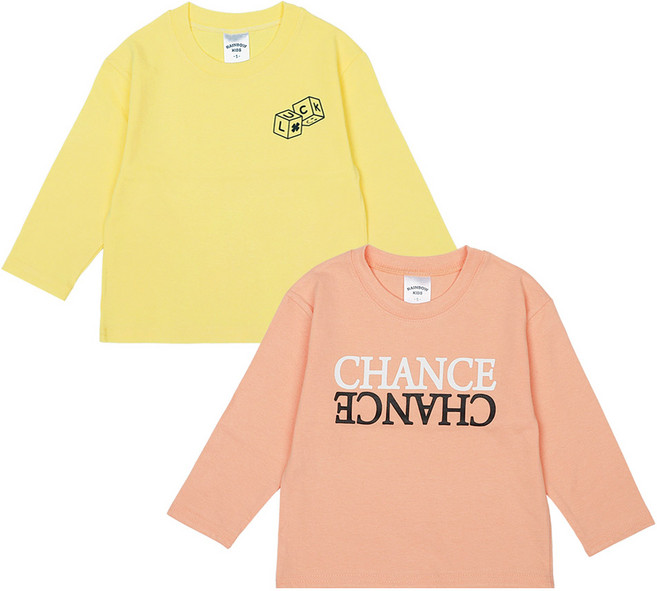 레인보우키즈 아동용 럭키+ 찬스 긴팔 티셔츠