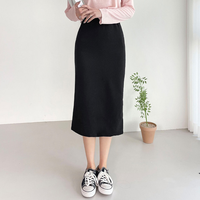 jalbba jean 女款 Nice 後開衩鬆緊帶長裙